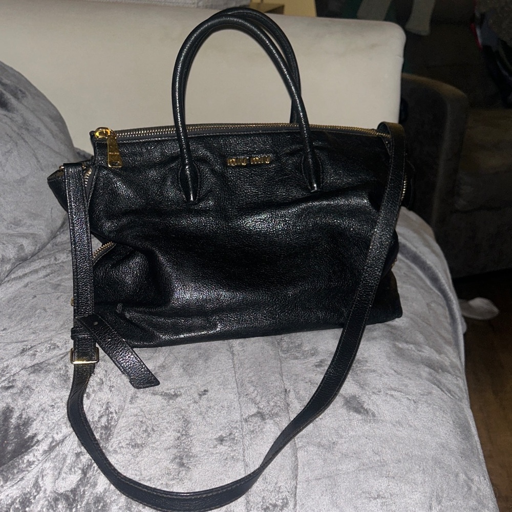 Miu Miu Black Leather Shoulder Bag 🎇SALE